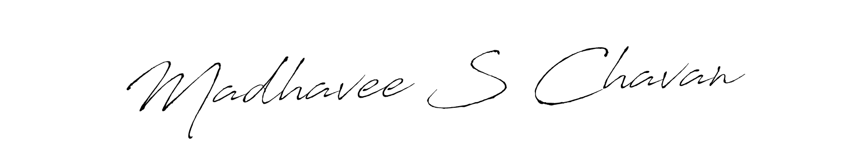 Make a beautiful signature design for name Madhavee S Chavan. With this signature (Antro_Vectra) style, you can create a handwritten signature for free. Madhavee S Chavan signature style 6 images and pictures png