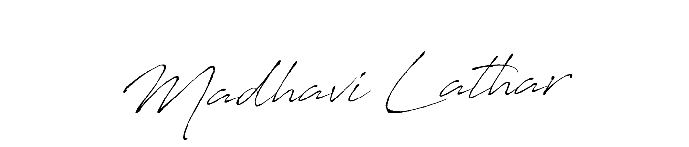 Madhavi Lathar stylish signature style. Best Handwritten Sign (Antro_Vectra) for my name. Handwritten Signature Collection Ideas for my name Madhavi Lathar. Madhavi Lathar signature style 6 images and pictures png