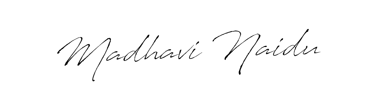 Design your own signature with our free online signature maker. With this signature software, you can create a handwritten (Antro_Vectra) signature for name Madhavi Naidu. Madhavi Naidu signature style 6 images and pictures png