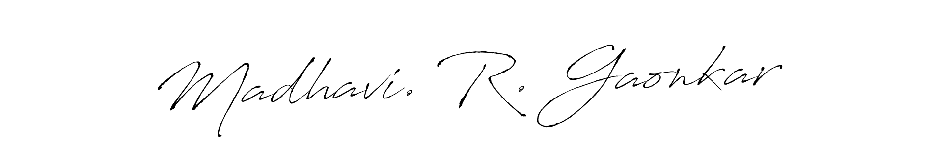 Make a beautiful signature design for name Madhavi. R. Gaonkar. Use this online signature maker to create a handwritten signature for free. Madhavi. R. Gaonkar signature style 6 images and pictures png