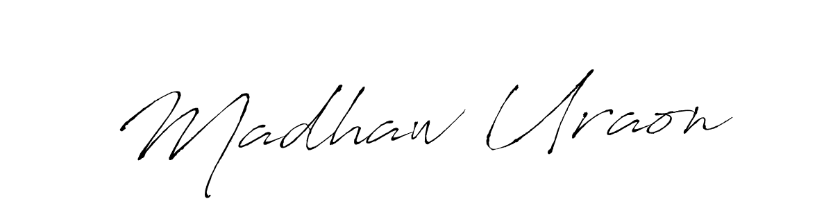 Make a beautiful signature design for name Madhaw Uraon. With this signature (Antro_Vectra) style, you can create a handwritten signature for free. Madhaw Uraon signature style 6 images and pictures png