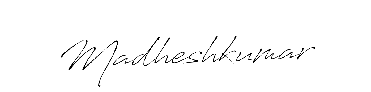 Make a beautiful signature design for name Madheshkumar. With this signature (Antro_Vectra) style, you can create a handwritten signature for free. Madheshkumar signature style 6 images and pictures png