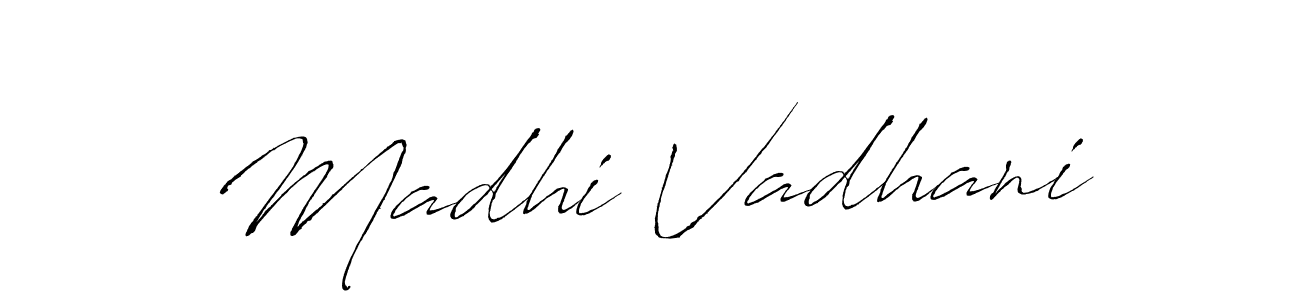 How to make Madhi Vadhani signature? Antro_Vectra is a professional autograph style. Create handwritten signature for Madhi Vadhani name. Madhi Vadhani signature style 6 images and pictures png