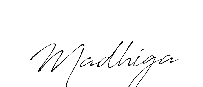How to make Madhiga signature? Antro_Vectra is a professional autograph style. Create handwritten signature for Madhiga name. Madhiga signature style 6 images and pictures png
