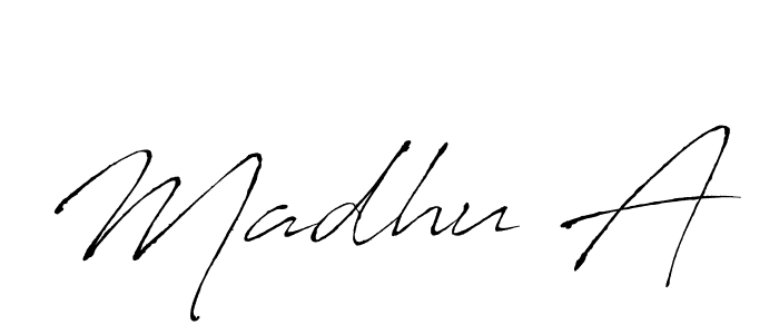 This is the best signature style for the Madhu A name. Also you like these signature font (Antro_Vectra). Mix name signature. Madhu A signature style 6 images and pictures png
