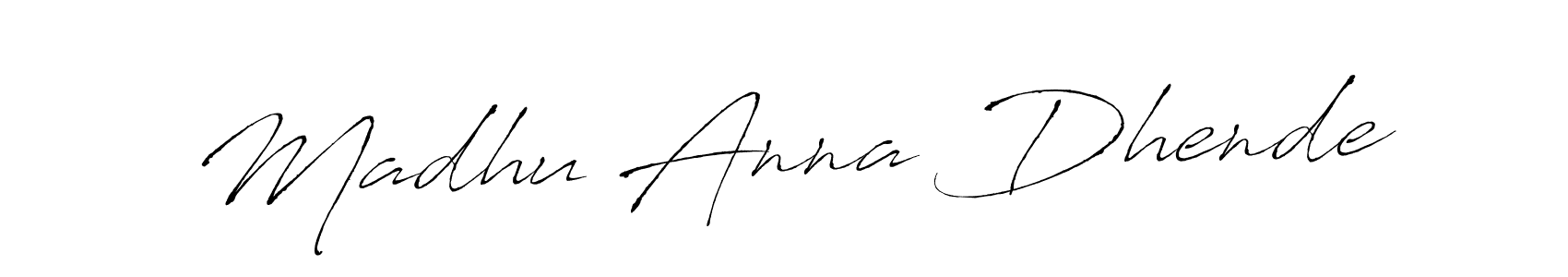 You should practise on your own different ways (Antro_Vectra) to write your name (Madhu Anna Dhende) in signature. don't let someone else do it for you. Madhu Anna Dhende signature style 6 images and pictures png