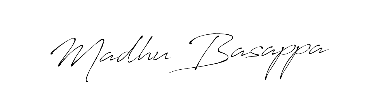 Design your own signature with our free online signature maker. With this signature software, you can create a handwritten (Antro_Vectra) signature for name Madhu Basappa. Madhu Basappa signature style 6 images and pictures png