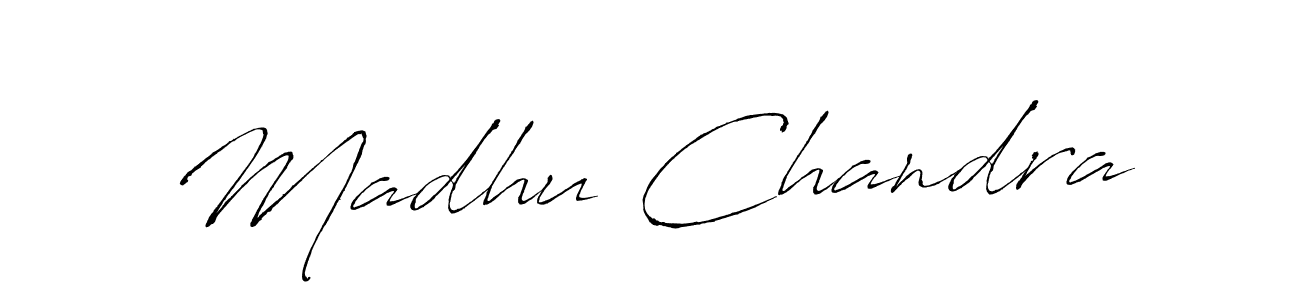 How to make Madhu Chandra name signature. Use Antro_Vectra style for creating short signs online. This is the latest handwritten sign. Madhu Chandra signature style 6 images and pictures png