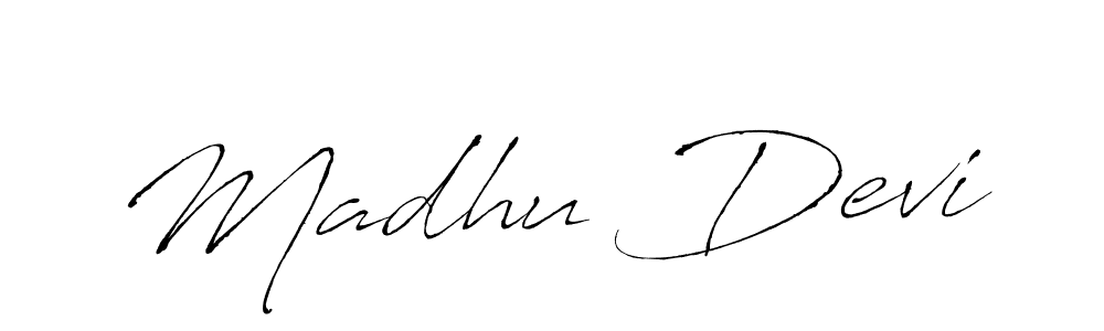 Similarly Antro_Vectra is the best handwritten signature design. Signature creator online .You can use it as an online autograph creator for name Madhu Devi. Madhu Devi signature style 6 images and pictures png