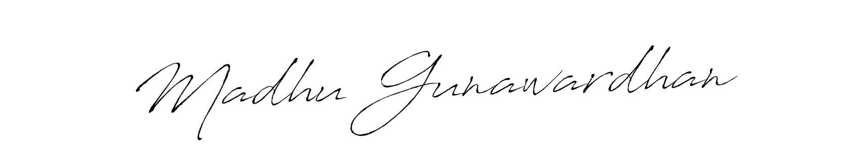 How to make Madhu Gunawardhan signature? Antro_Vectra is a professional autograph style. Create handwritten signature for Madhu Gunawardhan name. Madhu Gunawardhan signature style 6 images and pictures png