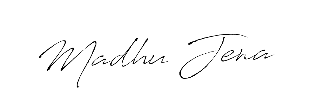 Make a beautiful signature design for name Madhu Jena. With this signature (Antro_Vectra) style, you can create a handwritten signature for free. Madhu Jena signature style 6 images and pictures png