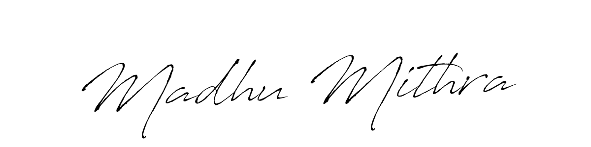 Design your own signature with our free online signature maker. With this signature software, you can create a handwritten (Antro_Vectra) signature for name Madhu Mithra. Madhu Mithra signature style 6 images and pictures png