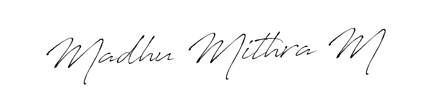 This is the best signature style for the Madhu Mithra M name. Also you like these signature font (Antro_Vectra). Mix name signature. Madhu Mithra M signature style 6 images and pictures png