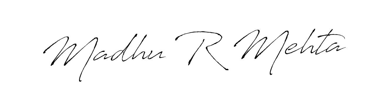 Create a beautiful signature design for name Madhu R Mehta. With this signature (Antro_Vectra) fonts, you can make a handwritten signature for free. Madhu R Mehta signature style 6 images and pictures png