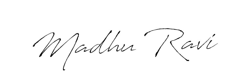 Madhu Ravi stylish signature style. Best Handwritten Sign (Antro_Vectra) for my name. Handwritten Signature Collection Ideas for my name Madhu Ravi. Madhu Ravi signature style 6 images and pictures png