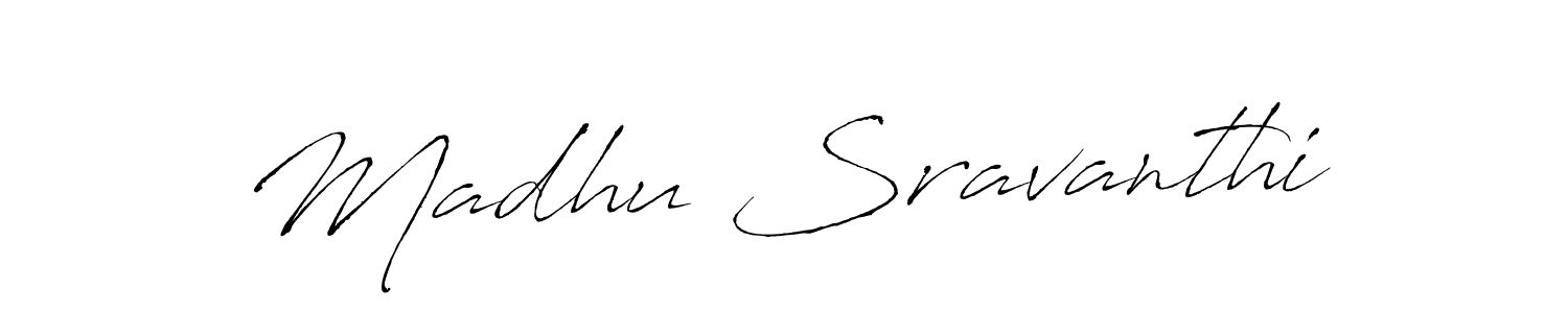 Make a beautiful signature design for name Madhu Sravanthi. With this signature (Antro_Vectra) style, you can create a handwritten signature for free. Madhu Sravanthi signature style 6 images and pictures png