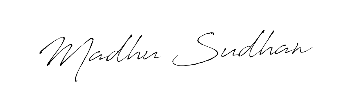 How to make Madhu Sudhan signature? Antro_Vectra is a professional autograph style. Create handwritten signature for Madhu Sudhan name. Madhu Sudhan signature style 6 images and pictures png