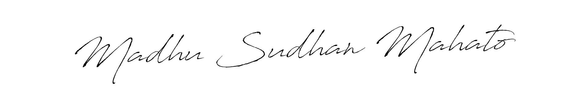 Make a beautiful signature design for name Madhu Sudhan Mahato. With this signature (Antro_Vectra) style, you can create a handwritten signature for free. Madhu Sudhan Mahato signature style 6 images and pictures png