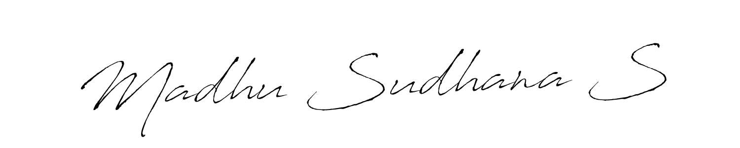 Similarly Antro_Vectra is the best handwritten signature design. Signature creator online .You can use it as an online autograph creator for name Madhu Sudhana S. Madhu Sudhana S signature style 6 images and pictures png