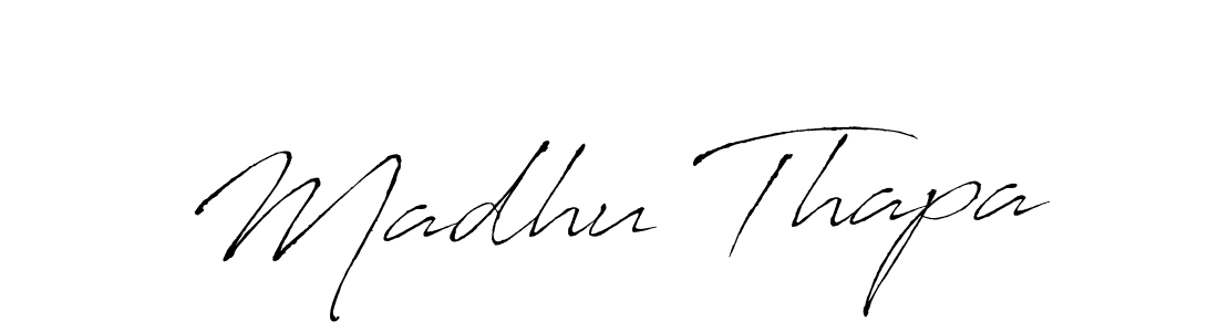 You should practise on your own different ways (Antro_Vectra) to write your name (Madhu Thapa) in signature. don't let someone else do it for you. Madhu Thapa signature style 6 images and pictures png