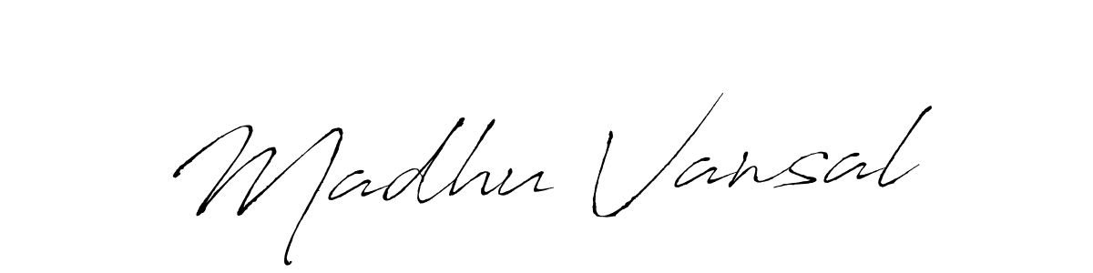 Make a beautiful signature design for name Madhu Vansal. Use this online signature maker to create a handwritten signature for free. Madhu Vansal signature style 6 images and pictures png