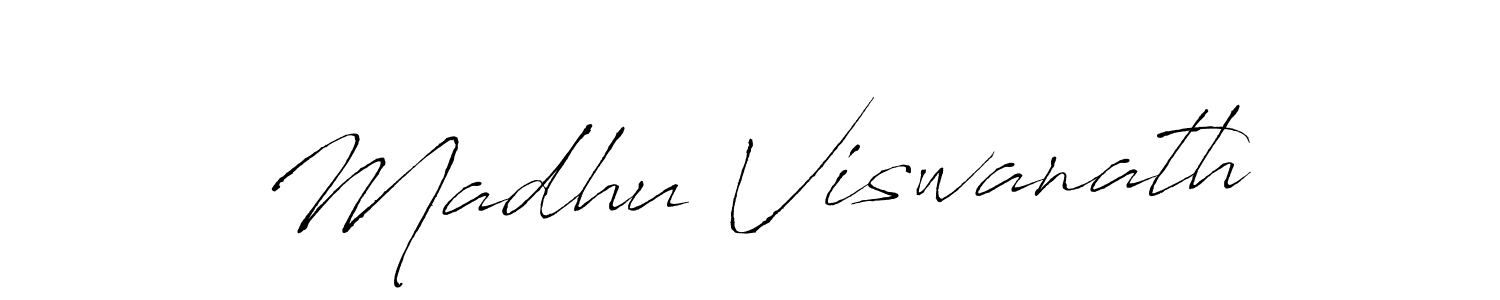 Design your own signature with our free online signature maker. With this signature software, you can create a handwritten (Antro_Vectra) signature for name Madhu Viswanath. Madhu Viswanath signature style 6 images and pictures png