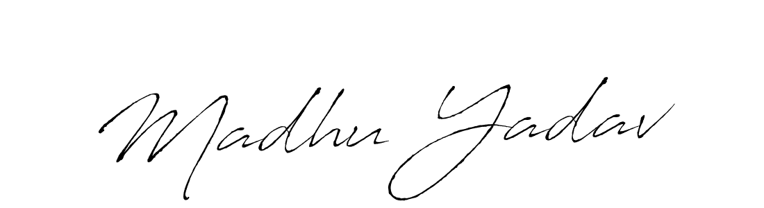 It looks lik you need a new signature style for name Madhu Yadav. Design unique handwritten (Antro_Vectra) signature with our free signature maker in just a few clicks. Madhu Yadav signature style 6 images and pictures png
