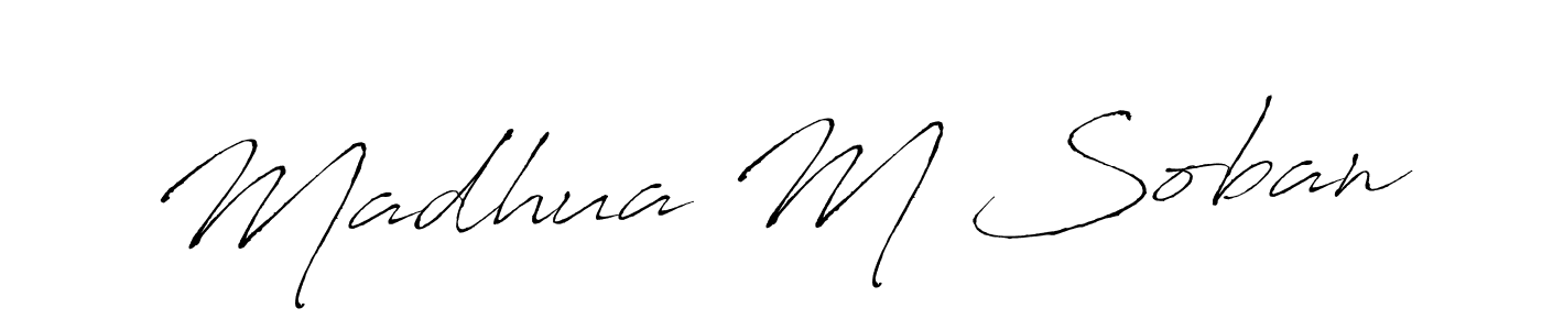 Here are the top 10 professional signature styles for the name Madhua M Soban. These are the best autograph styles you can use for your name. Madhua M Soban signature style 6 images and pictures png