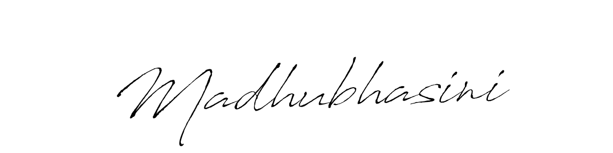 Use a signature maker to create a handwritten signature online. With this signature software, you can design (Antro_Vectra) your own signature for name Madhubhasini. Madhubhasini signature style 6 images and pictures png