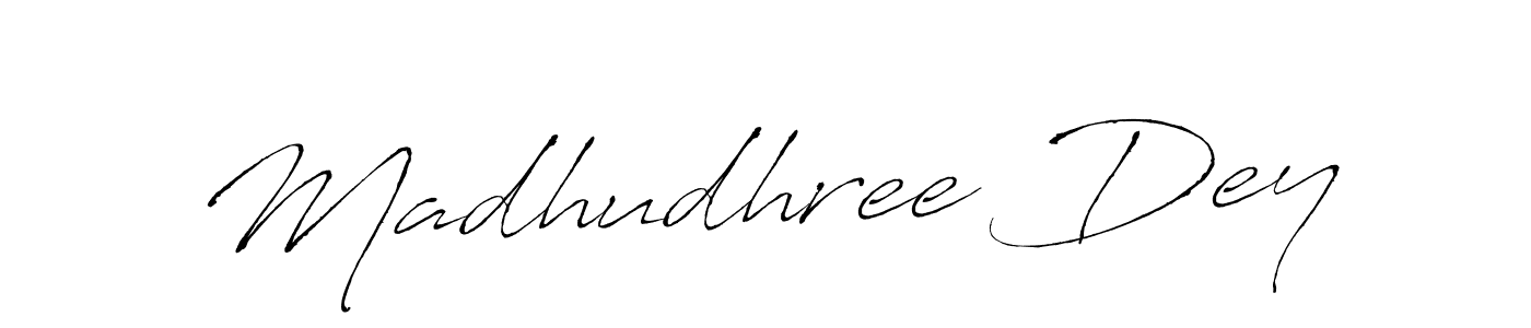 Design your own signature with our free online signature maker. With this signature software, you can create a handwritten (Antro_Vectra) signature for name Madhudhree Dey. Madhudhree Dey signature style 6 images and pictures png
