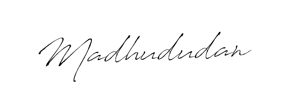 Design your own signature with our free online signature maker. With this signature software, you can create a handwritten (Antro_Vectra) signature for name Madhududan. Madhududan signature style 6 images and pictures png