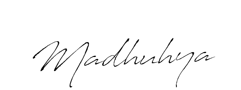 Use a signature maker to create a handwritten signature online. With this signature software, you can design (Antro_Vectra) your own signature for name Madhuhya. Madhuhya signature style 6 images and pictures png