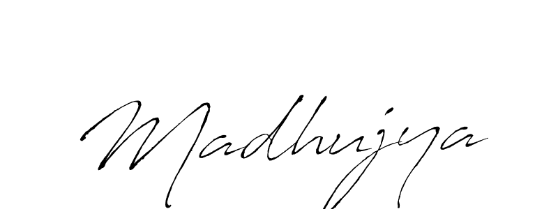 Madhujya stylish signature style. Best Handwritten Sign (Antro_Vectra) for my name. Handwritten Signature Collection Ideas for my name Madhujya. Madhujya signature style 6 images and pictures png