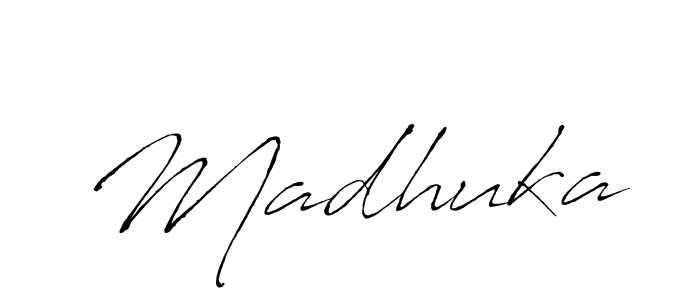 How to make Madhuka signature? Antro_Vectra is a professional autograph style. Create handwritten signature for Madhuka name. Madhuka signature style 6 images and pictures png