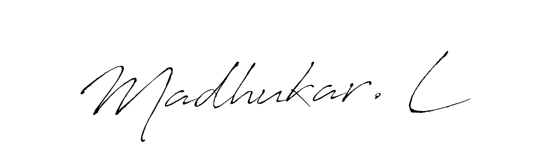 Design your own signature with our free online signature maker. With this signature software, you can create a handwritten (Antro_Vectra) signature for name Madhukar. L. Madhukar. L signature style 6 images and pictures png