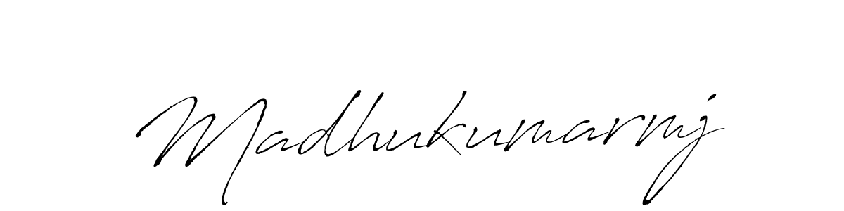 The best way (Antro_Vectra) to make a short signature is to pick only two or three words in your name. The name Madhukumarmj include a total of six letters. For converting this name. Madhukumarmj signature style 6 images and pictures png