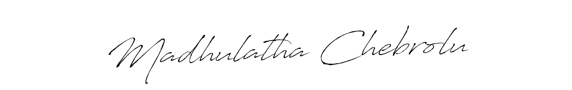 Design your own signature with our free online signature maker. With this signature software, you can create a handwritten (Antro_Vectra) signature for name Madhulatha Chebrolu. Madhulatha Chebrolu signature style 6 images and pictures png