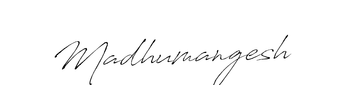 Create a beautiful signature design for name Madhumangesh. With this signature (Antro_Vectra) fonts, you can make a handwritten signature for free. Madhumangesh signature style 6 images and pictures png