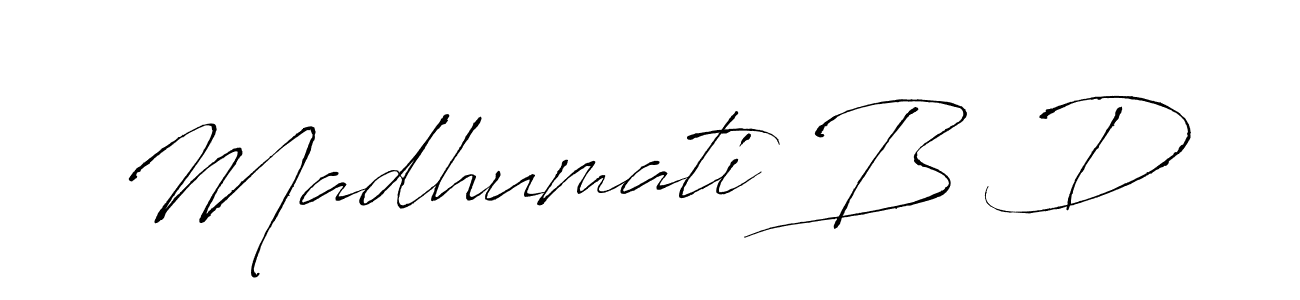 Similarly Antro_Vectra is the best handwritten signature design. Signature creator online .You can use it as an online autograph creator for name Madhumati B D. Madhumati B D signature style 6 images and pictures png