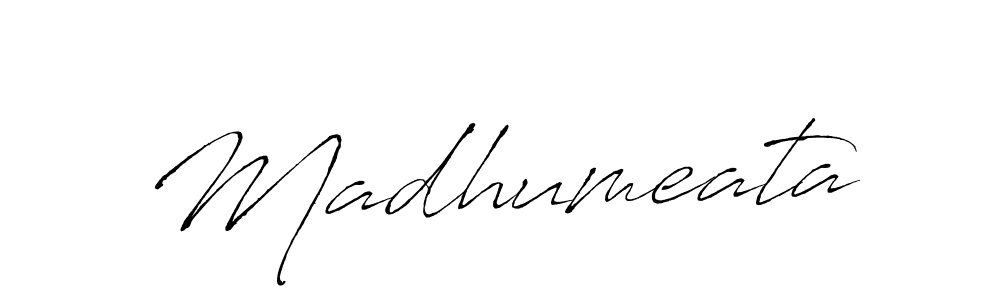 Create a beautiful signature design for name Madhumeata. With this signature (Antro_Vectra) fonts, you can make a handwritten signature for free. Madhumeata signature style 6 images and pictures png