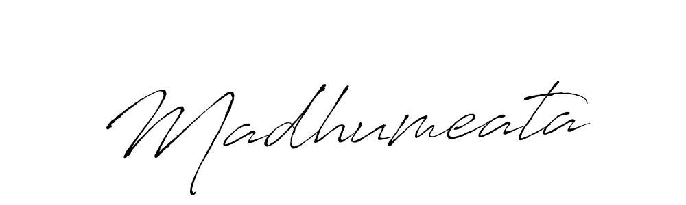 The best way (Antro_Vectra) to make a short signature is to pick only two or three words in your name. The name Madhumeata include a total of six letters. For converting this name. Madhumeata signature style 6 images and pictures png
