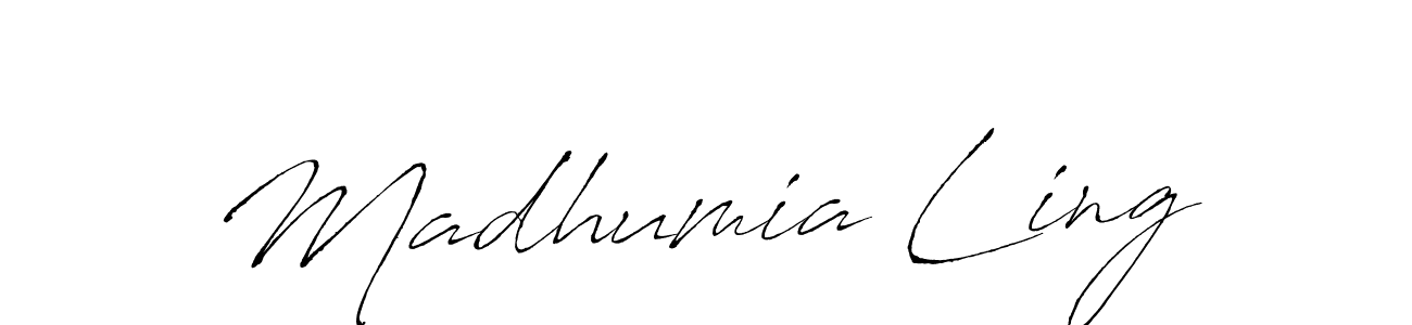 Use a signature maker to create a handwritten signature online. With this signature software, you can design (Antro_Vectra) your own signature for name Madhumia Ling. Madhumia Ling signature style 6 images and pictures png