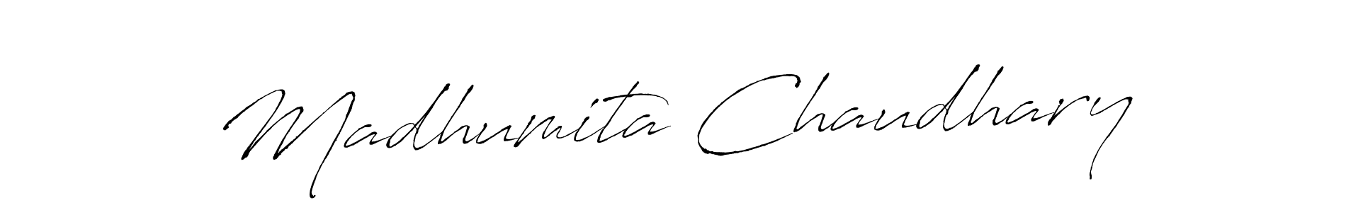 Create a beautiful signature design for name Madhumita Chaudhary. With this signature (Antro_Vectra) fonts, you can make a handwritten signature for free. Madhumita Chaudhary signature style 6 images and pictures png