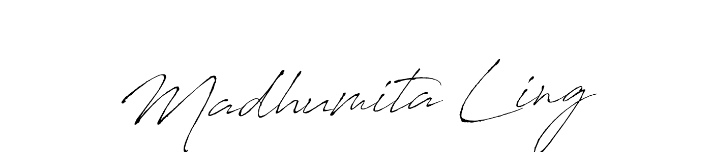 Madhumita Ling stylish signature style. Best Handwritten Sign (Antro_Vectra) for my name. Handwritten Signature Collection Ideas for my name Madhumita Ling. Madhumita Ling signature style 6 images and pictures png