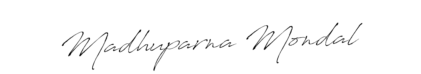 Create a beautiful signature design for name Madhuparna Mondal. With this signature (Antro_Vectra) fonts, you can make a handwritten signature for free. Madhuparna Mondal signature style 6 images and pictures png