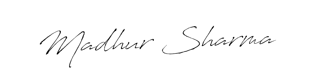 This is the best signature style for the Madhur Sharma name. Also you like these signature font (Antro_Vectra). Mix name signature. Madhur Sharma signature style 6 images and pictures png