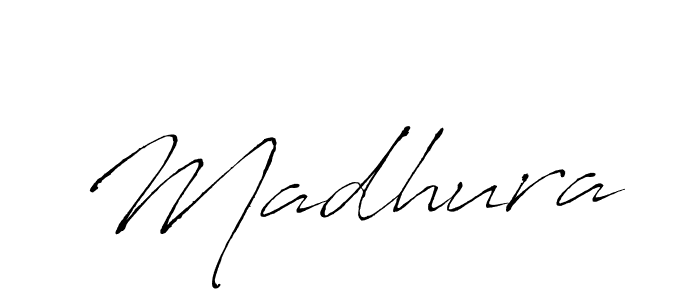 Design your own signature with our free online signature maker. With this signature software, you can create a handwritten (Antro_Vectra) signature for name Madhura. Madhura signature style 6 images and pictures png