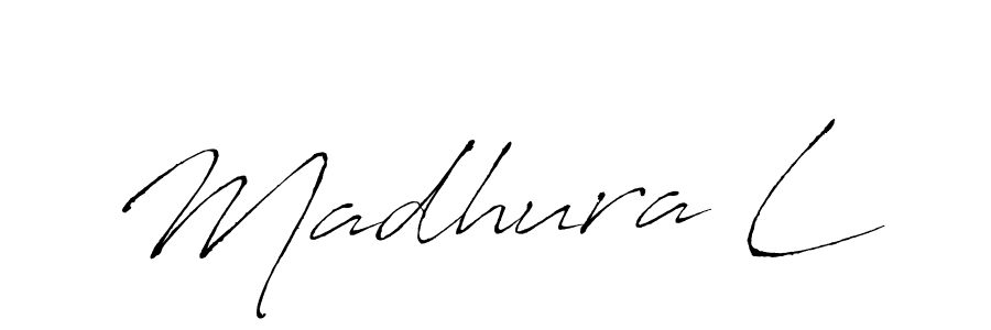 You can use this online signature creator to create a handwritten signature for the name Madhura L. This is the best online autograph maker. Madhura L signature style 6 images and pictures png