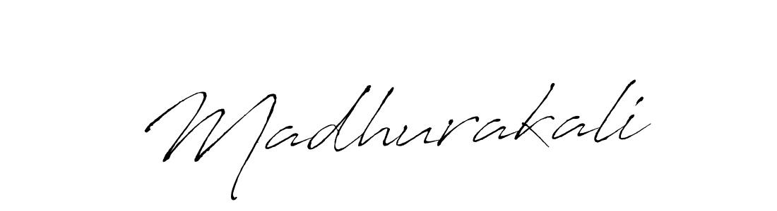 The best way (Antro_Vectra) to make a short signature is to pick only two or three words in your name. The name Madhurakali include a total of six letters. For converting this name. Madhurakali signature style 6 images and pictures png