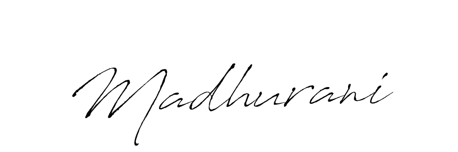 Create a beautiful signature design for name Madhurani. With this signature (Antro_Vectra) fonts, you can make a handwritten signature for free. Madhurani signature style 6 images and pictures png